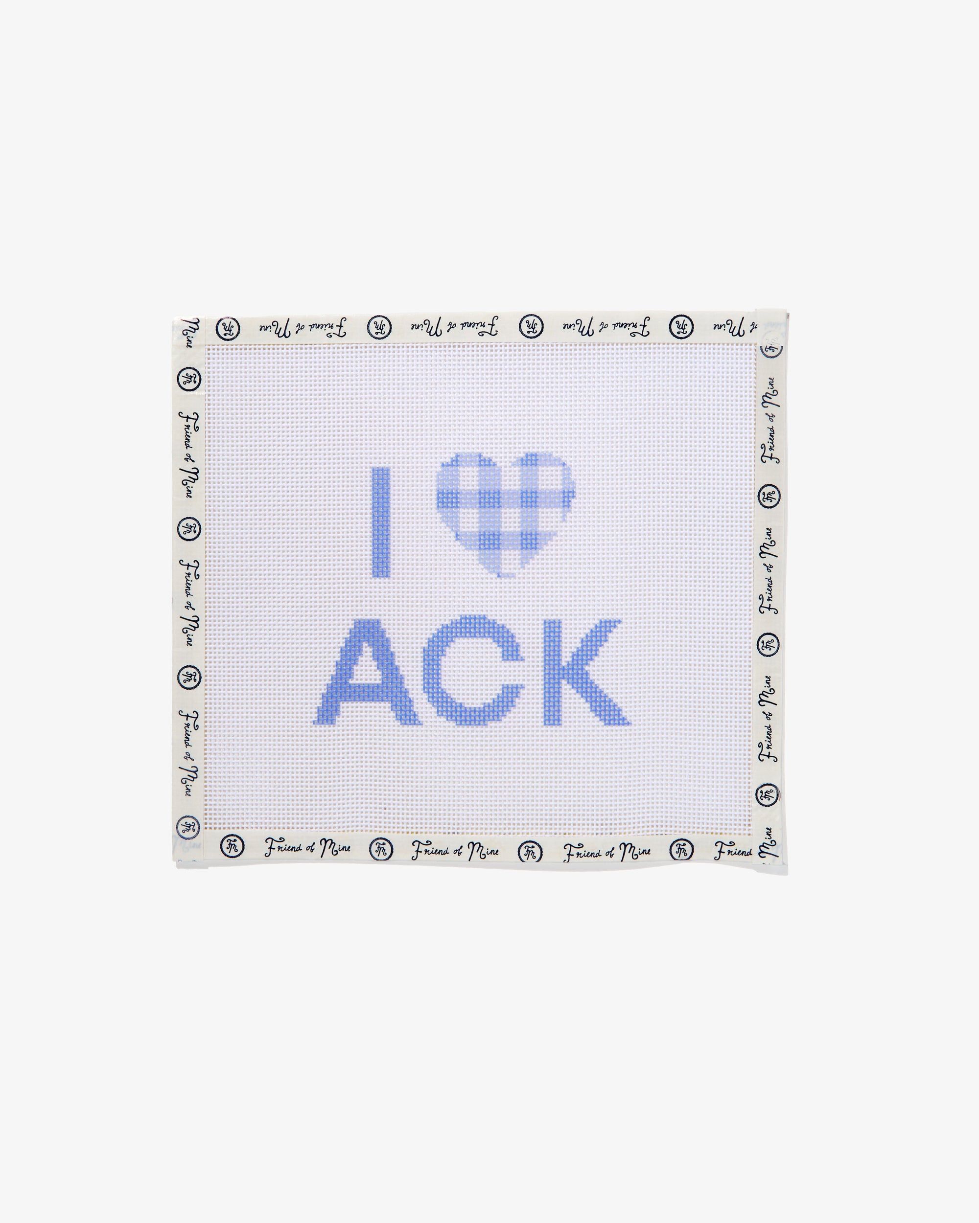 iHeart ACK Gingham needlepoint canvas