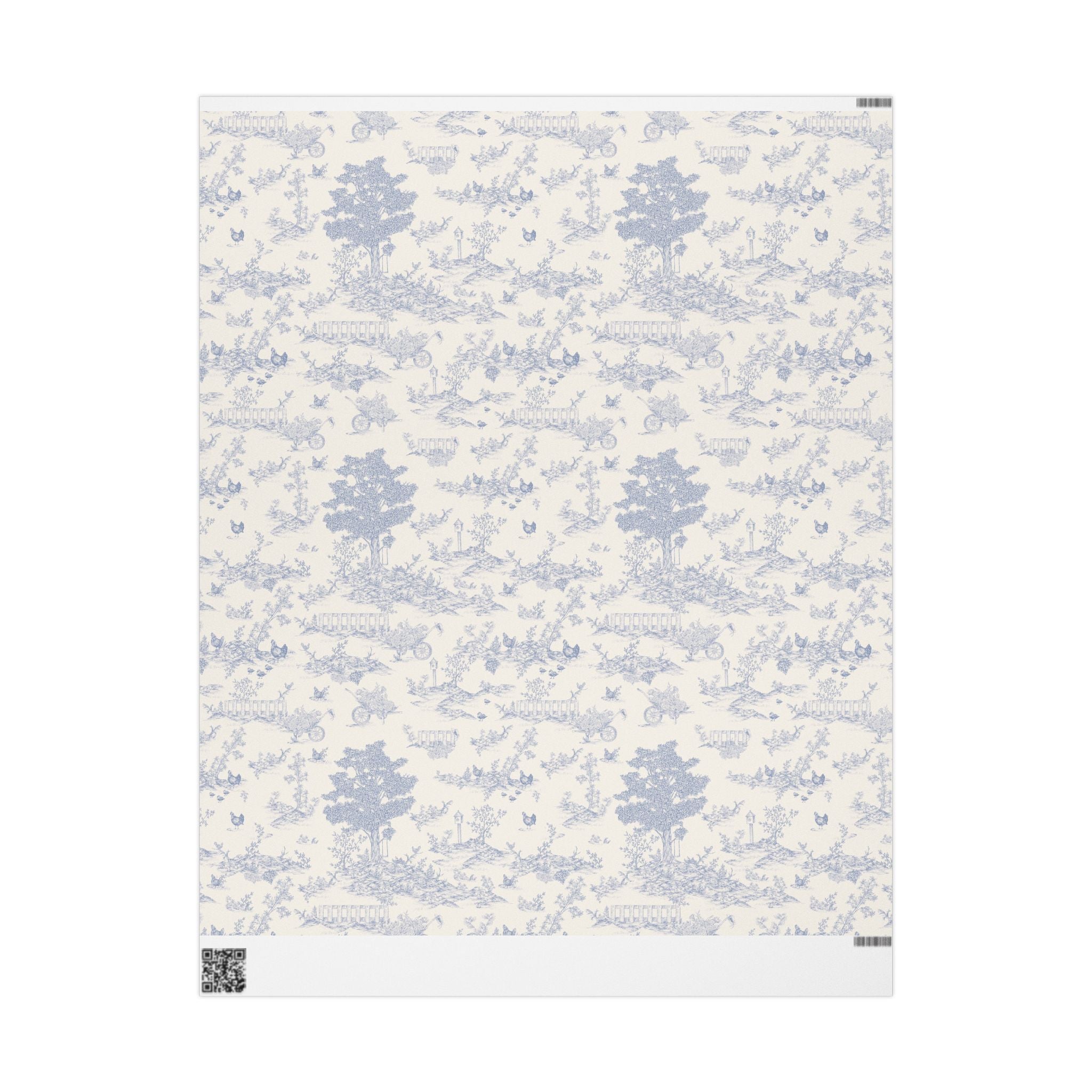 Dolly's Toile Wrapping Paper Blue