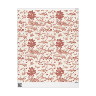 Dolly's Toile Wrapping Paper Red