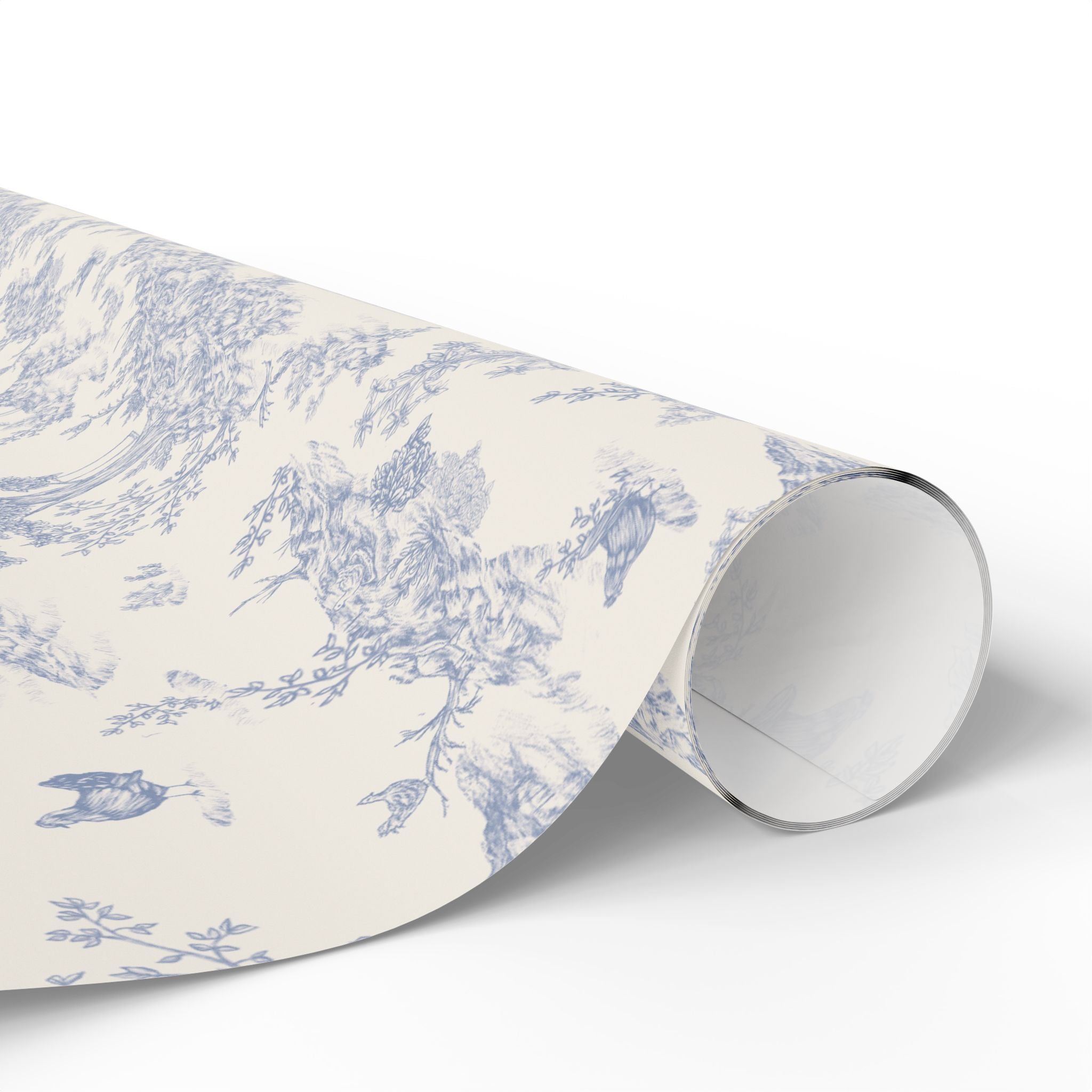 Dolly's Toile Wrapping Paper Blue