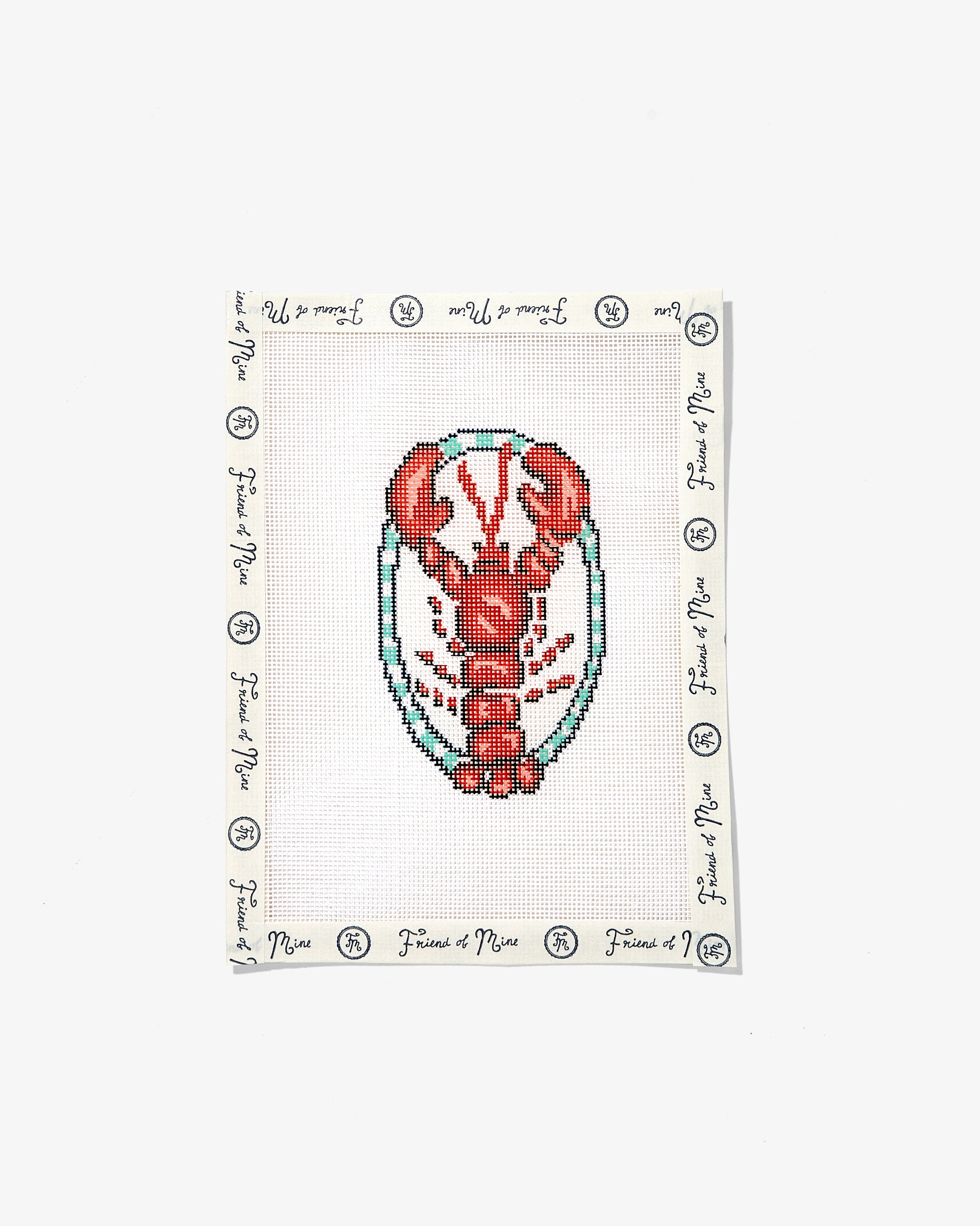 Plated Lobster needlepoint canvas