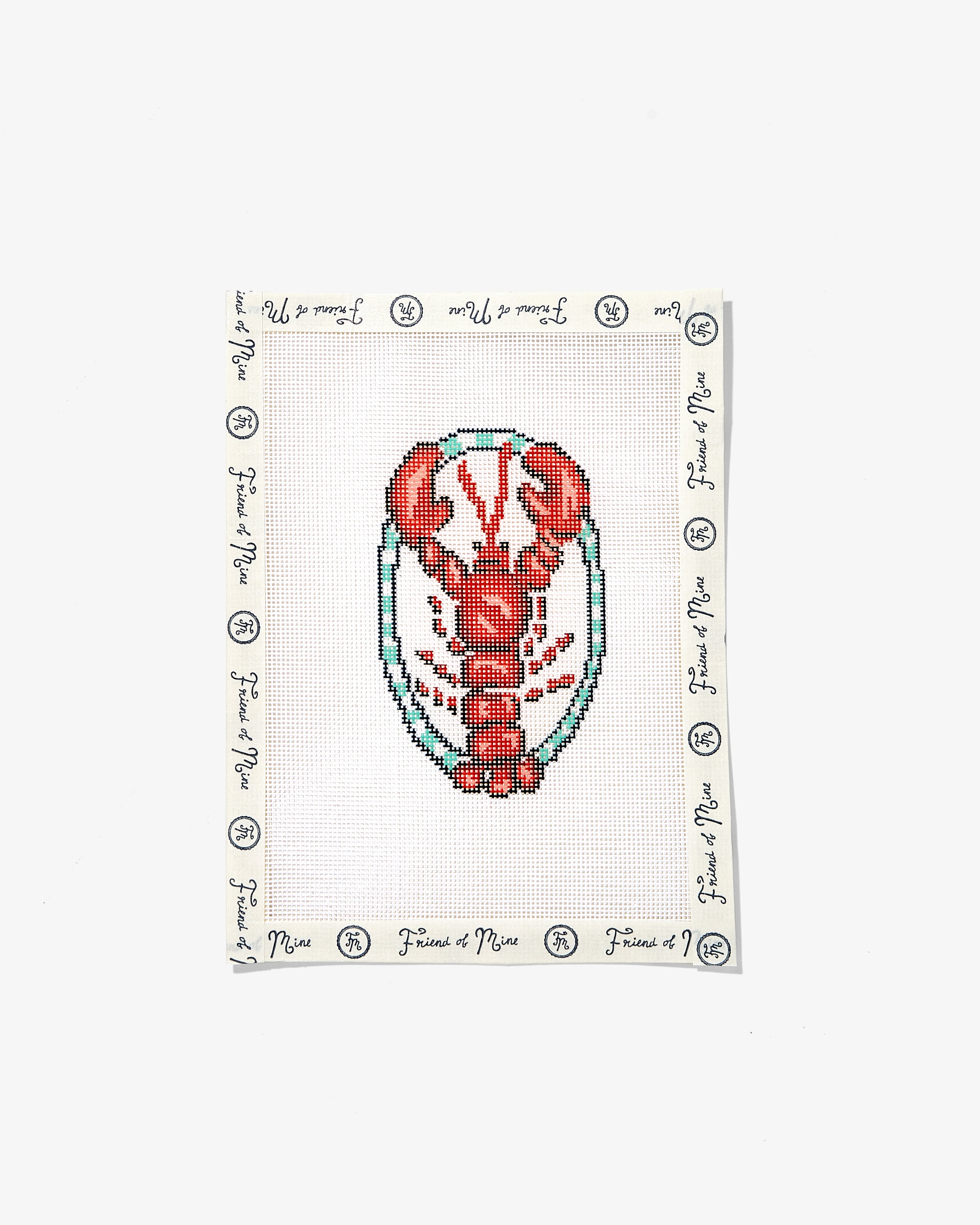 Plated Lobster needlepoint canvas