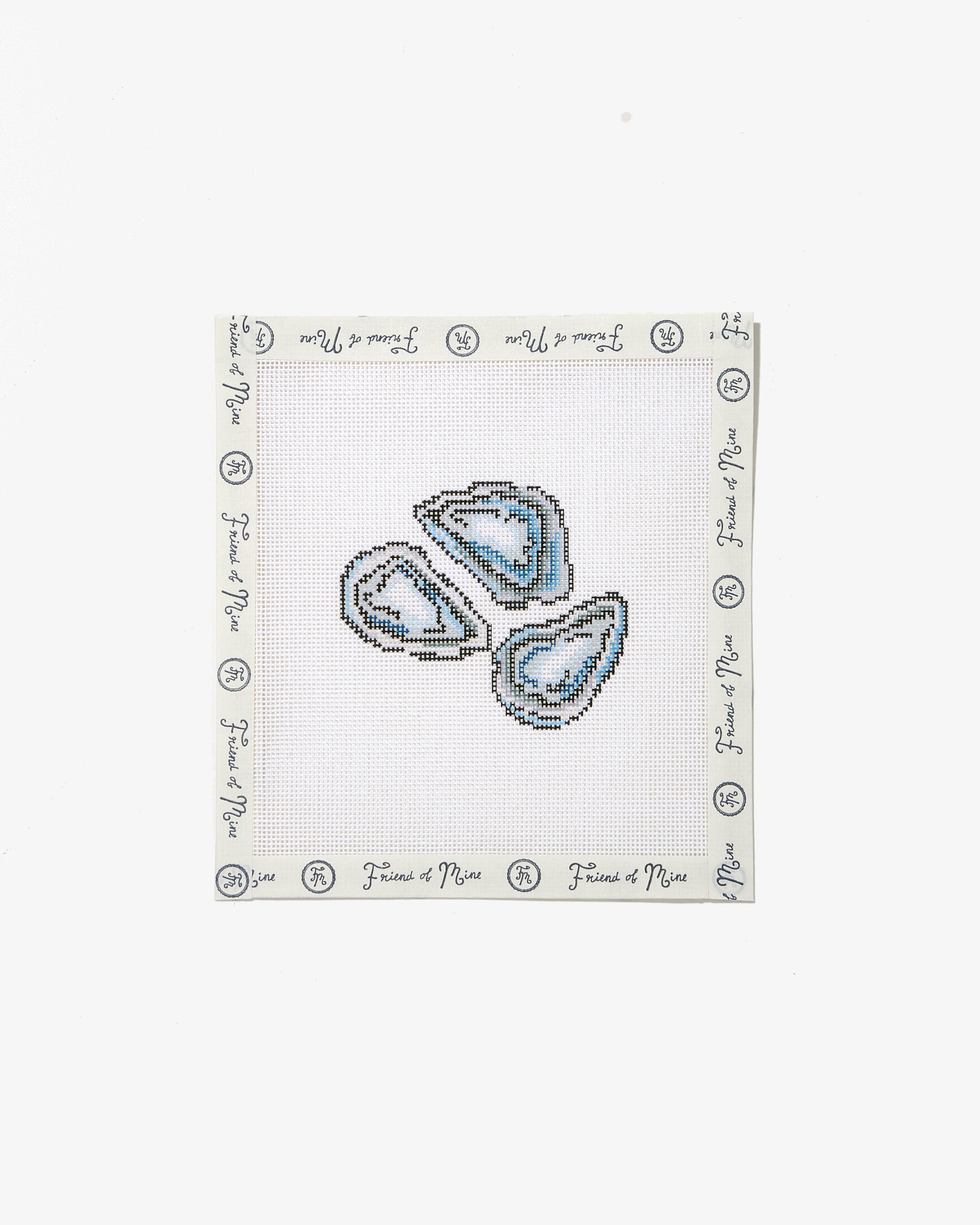 Oysters needlepoint canvas