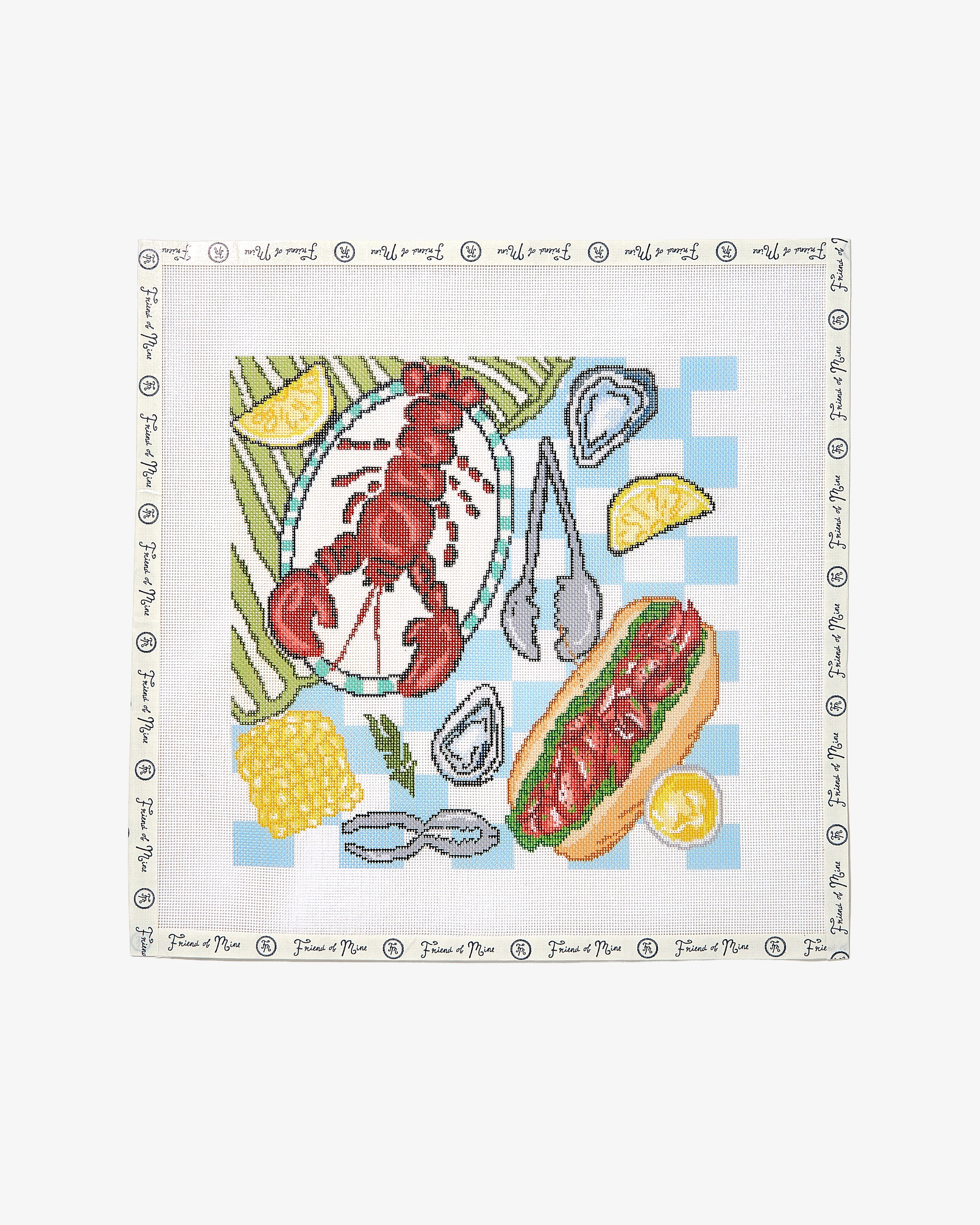 Clambake Scene needlepoint canvas