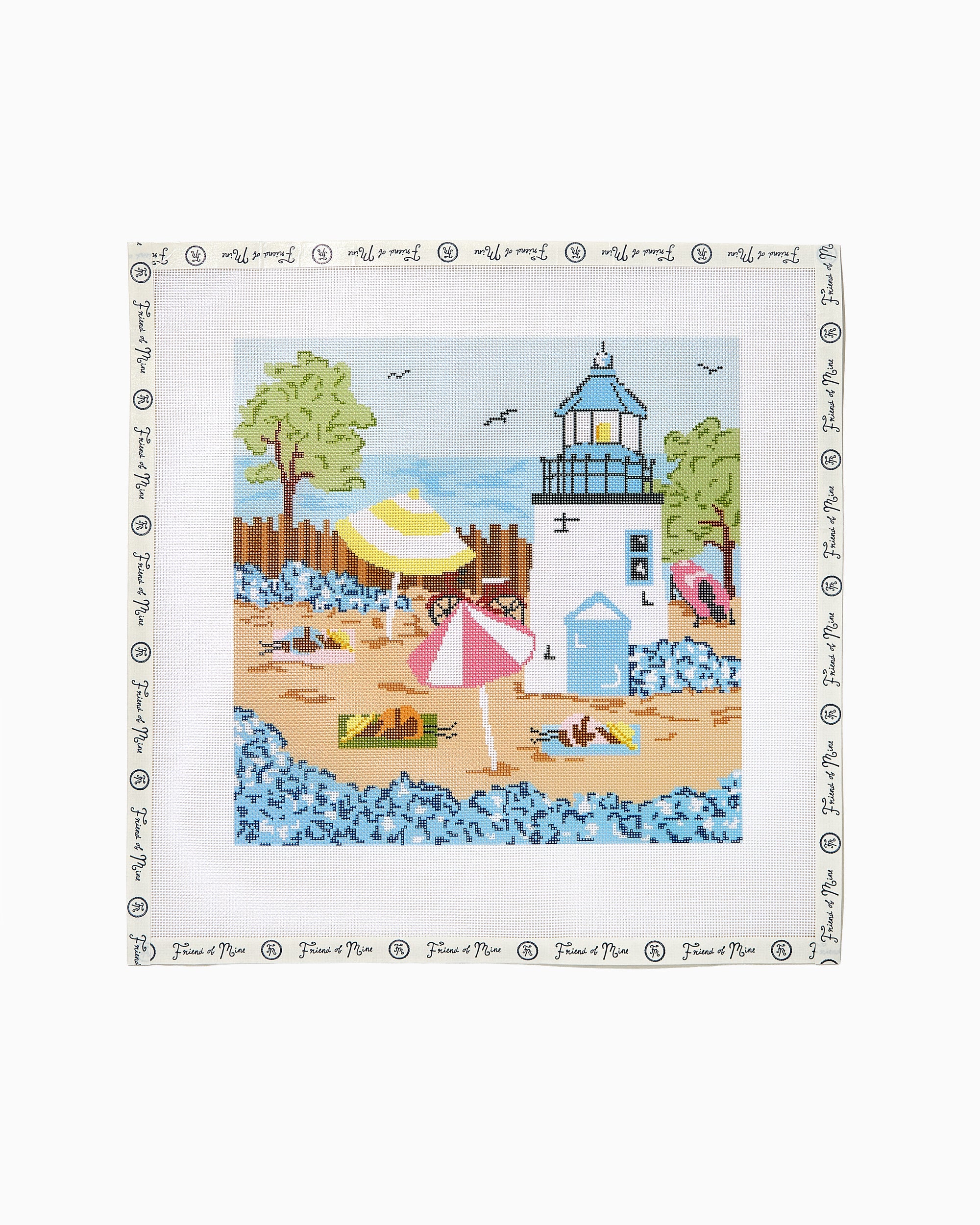 ACK Beach Scene needlepoint canvas
