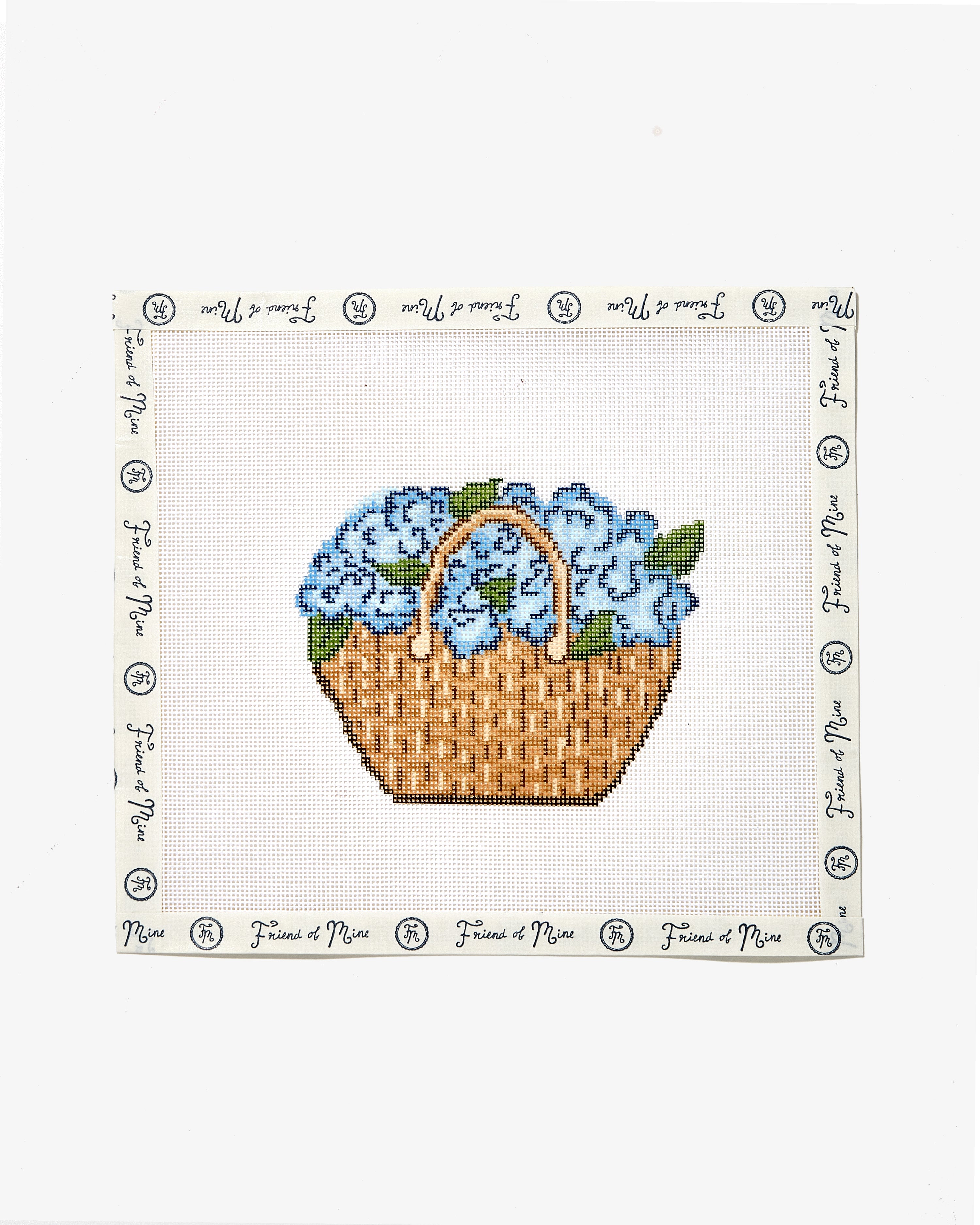 Hydrangea Basket needlepoint canvas