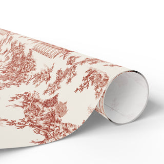 Dolly's Toile Wrapping Paper Red
