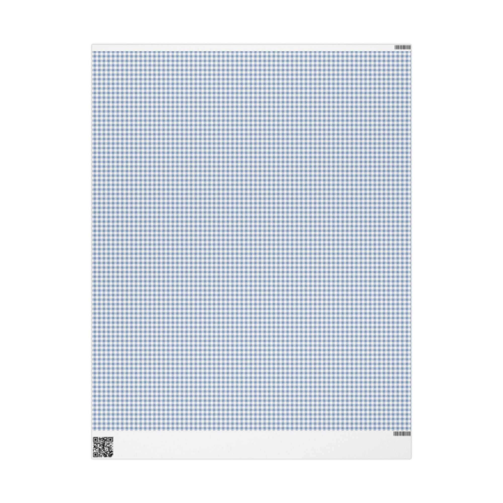 Garden Gingham Wrapping Paper Blue