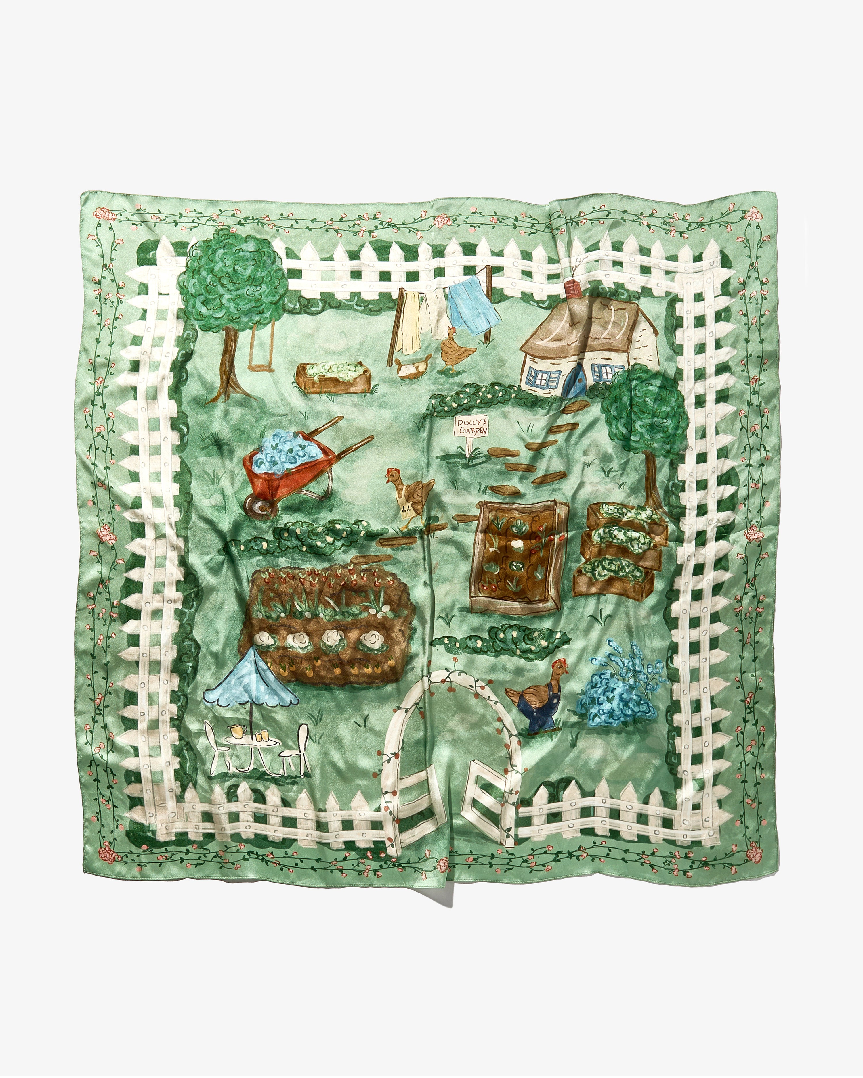 Dolly's Garden Silk Scarf