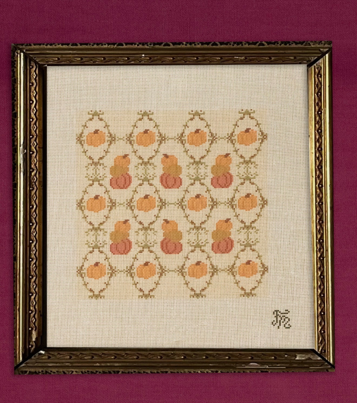 Pumpkin Trellis Canvas