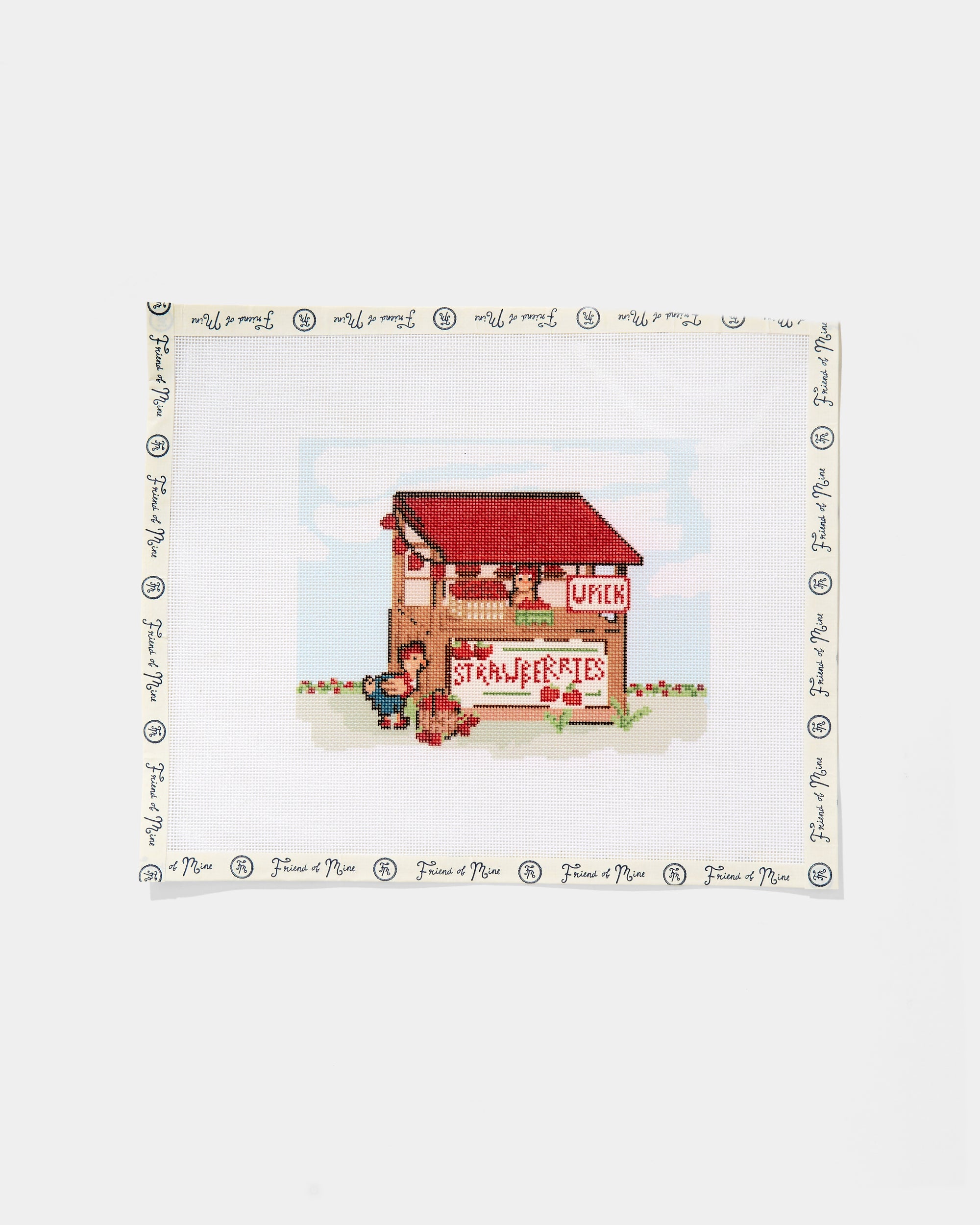 Strawberry Stand Needlepoint Canvas