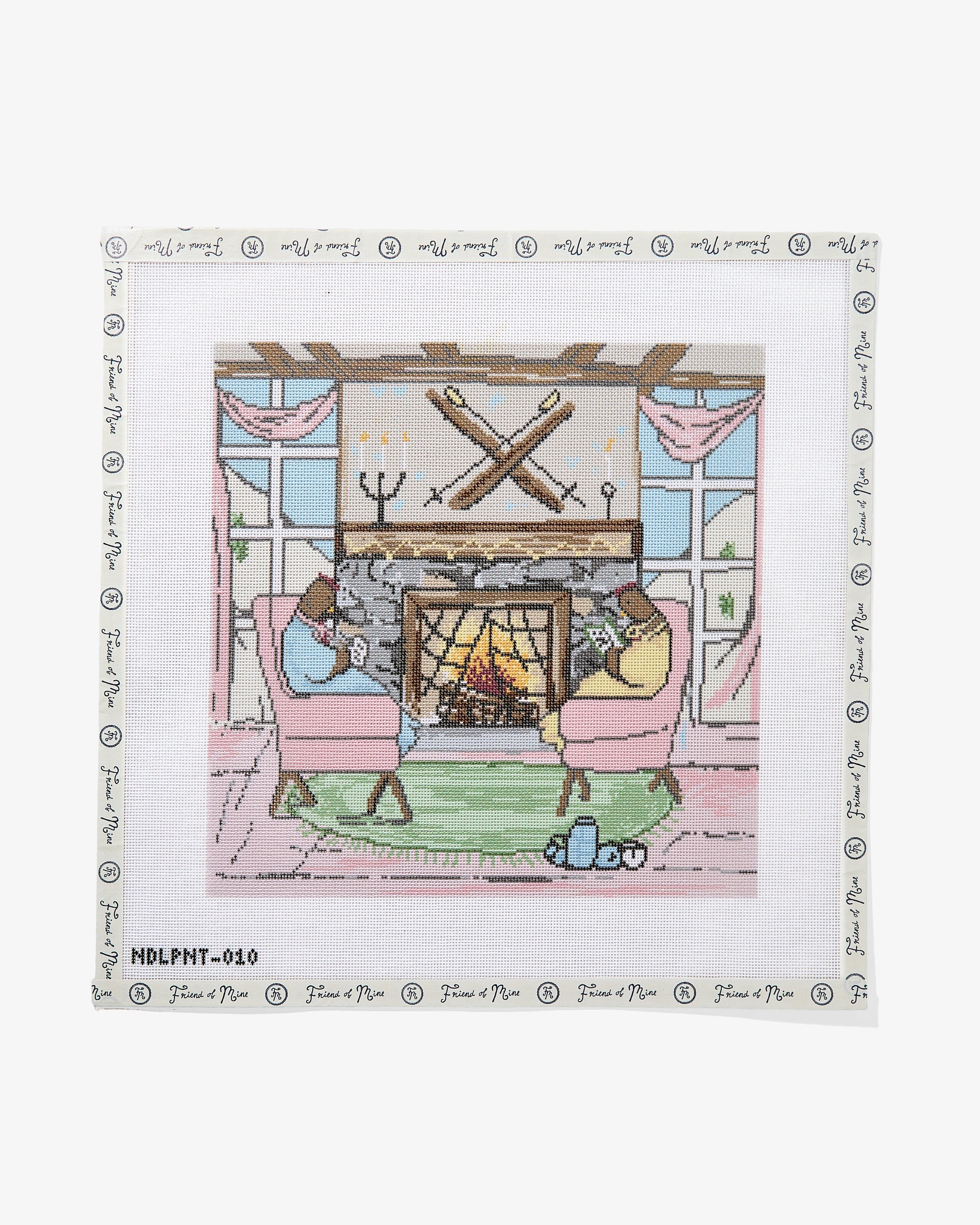 Dolly by the Fire Needlepoint Canvas