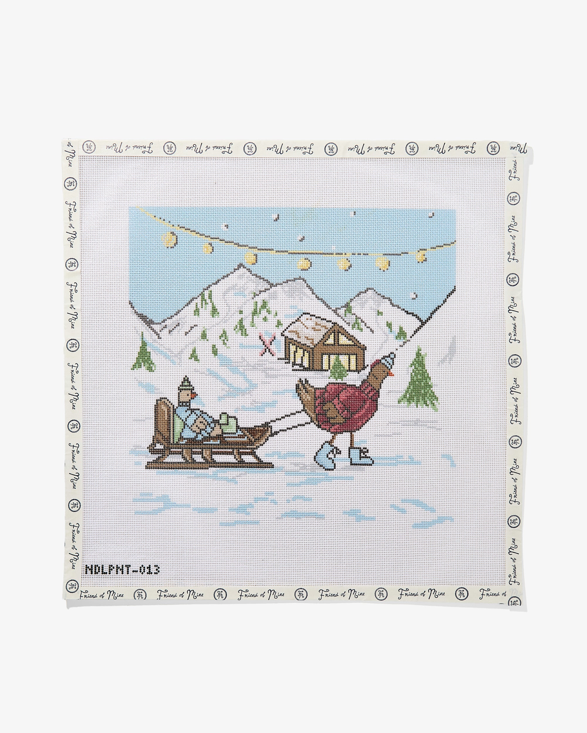 Dolly Sled Pull Needlepoint Canvas