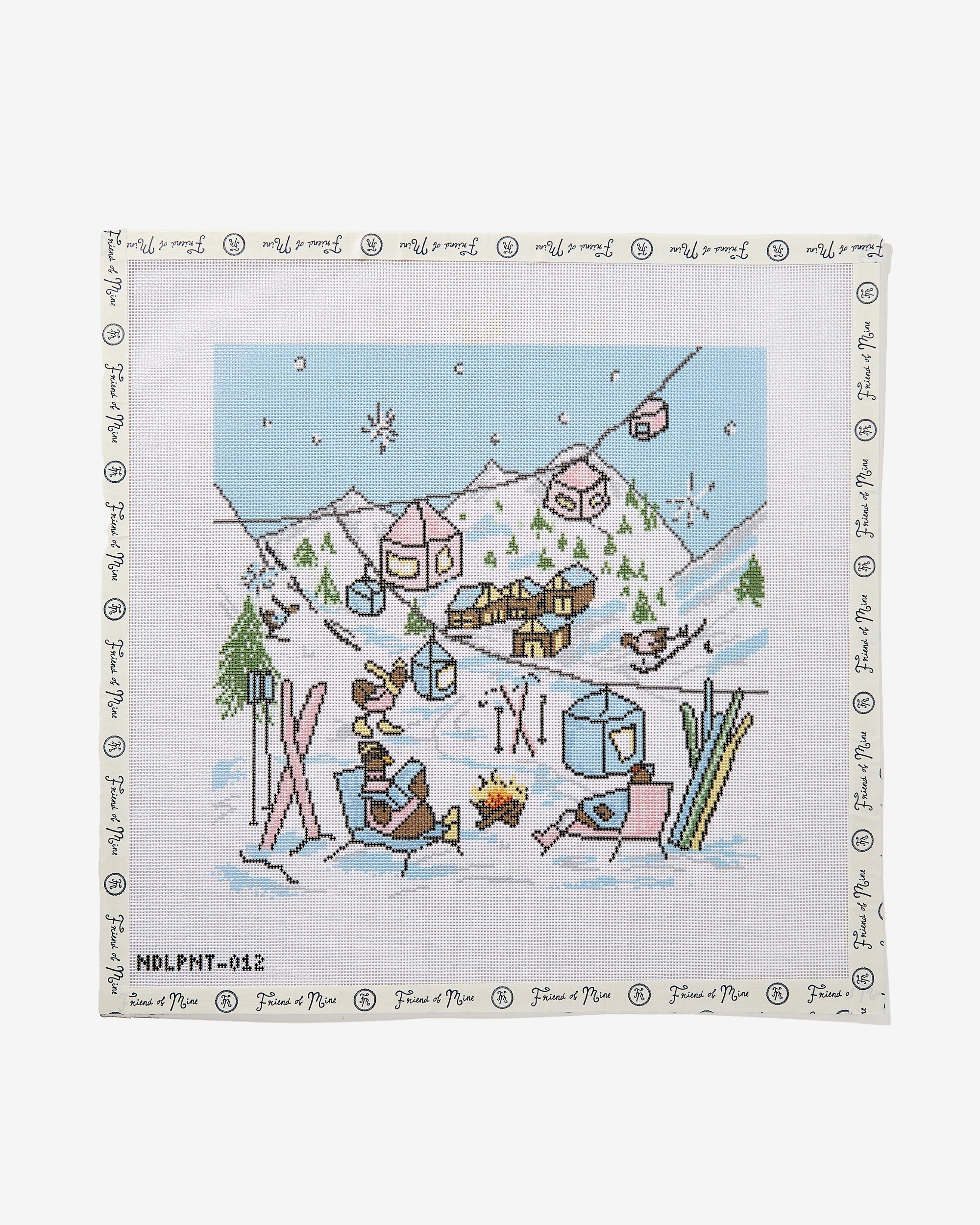 Dolly Ski Mountain Needlepoint Canvas