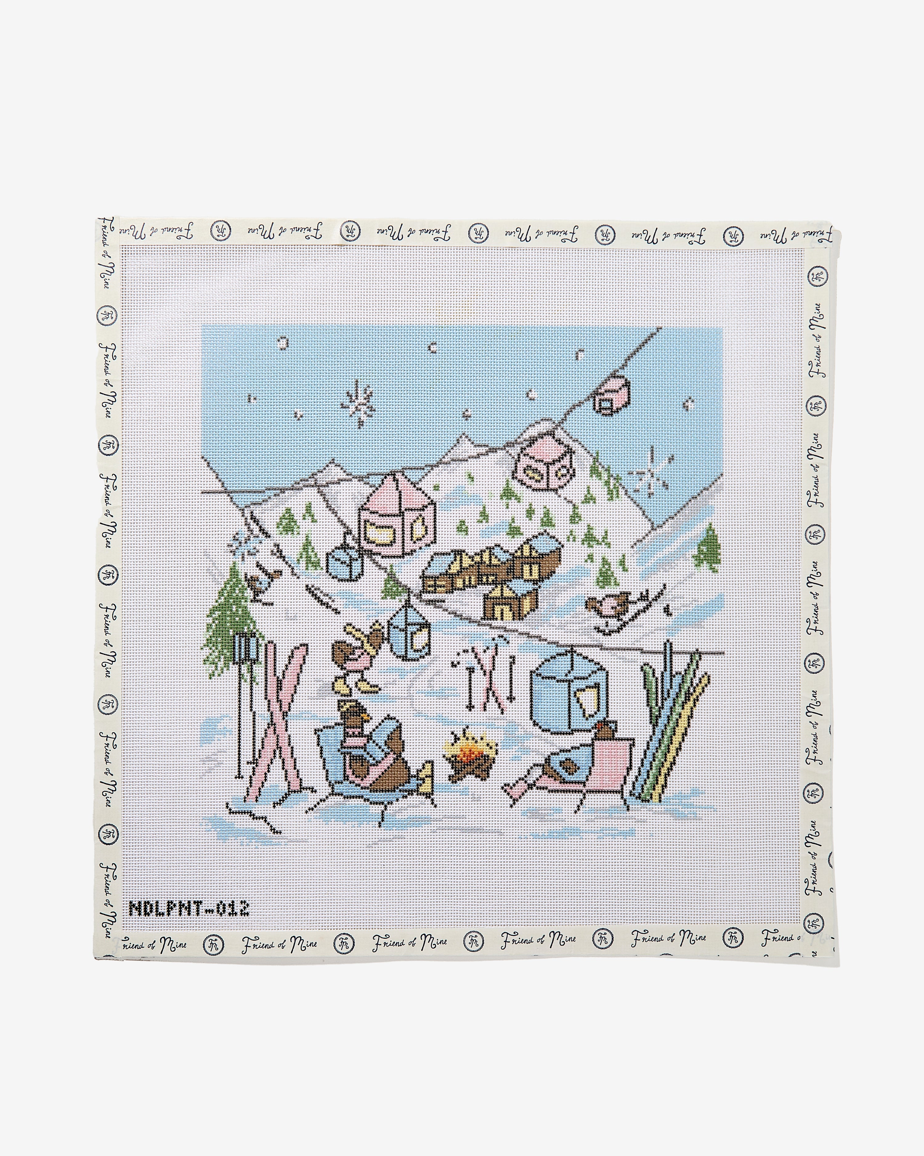 Dolly Ski Mountain Needlepoint Canvas