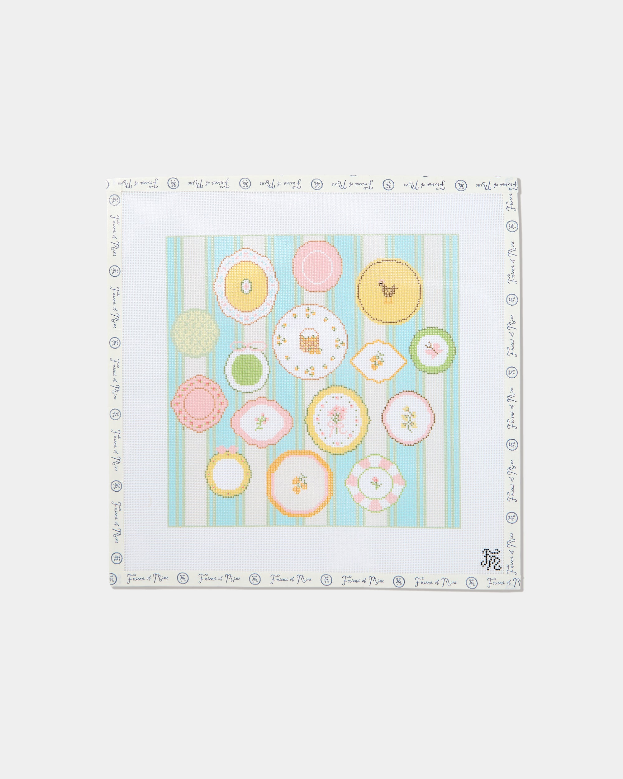 Plate Wall Needlepoint Canvas