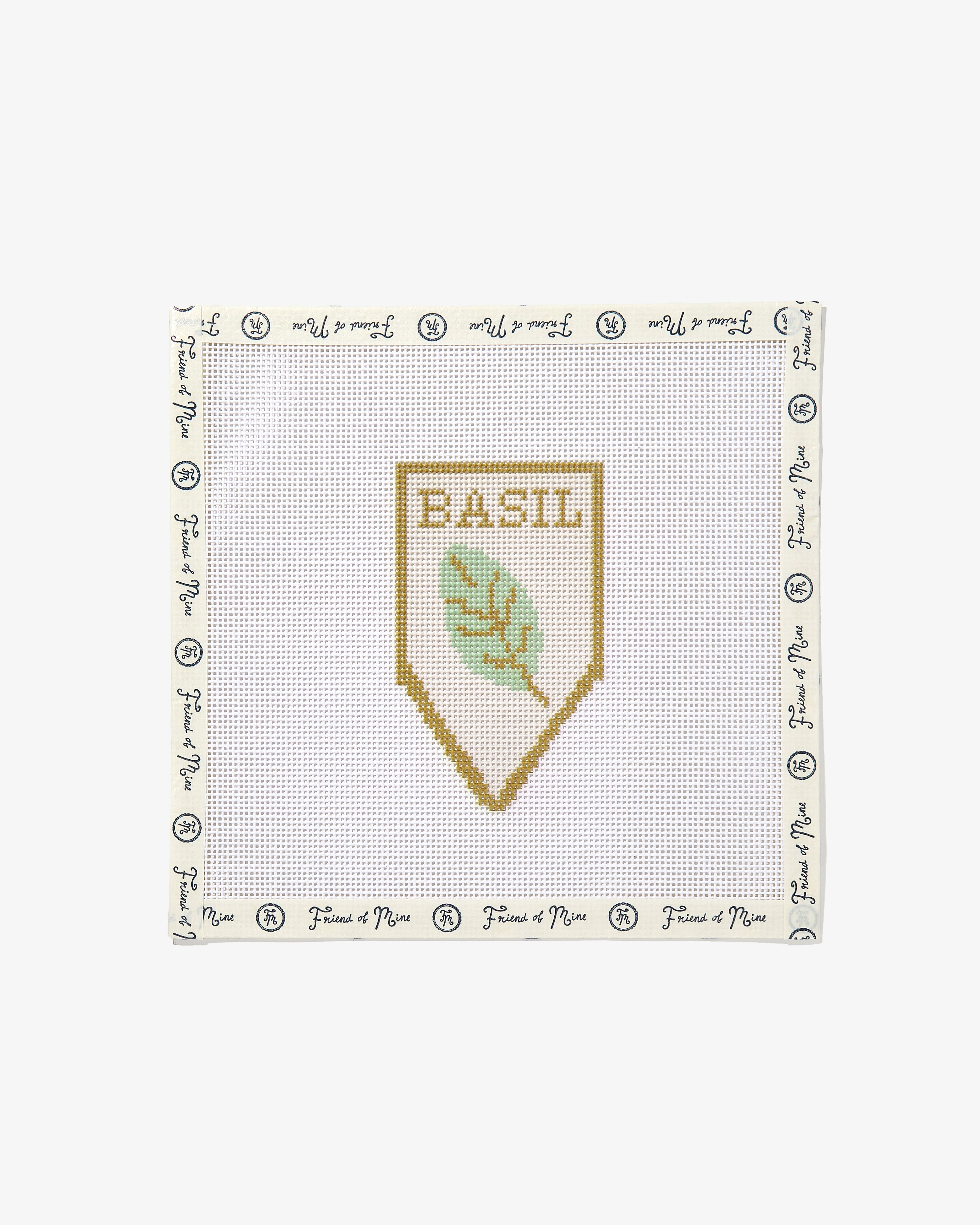 Basil Garden Marker Needlepoint Canvas