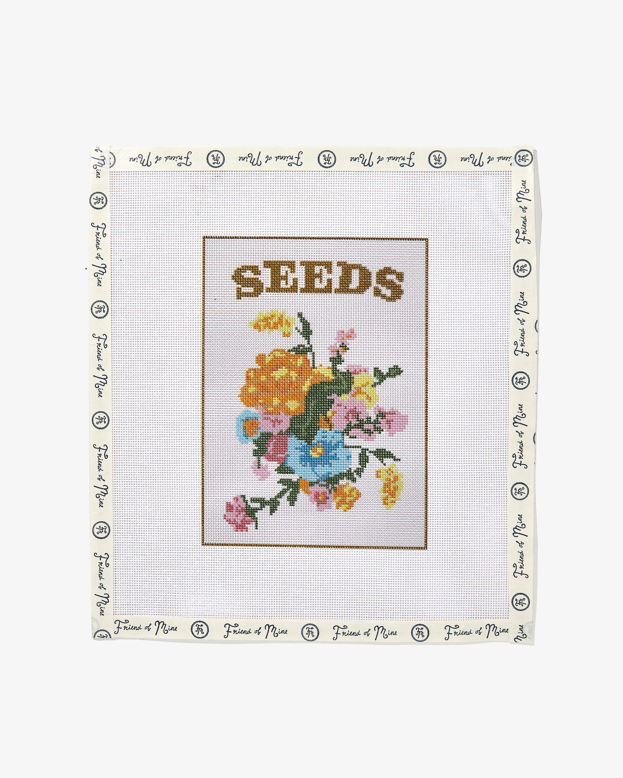 Flower Seed Needlepoint Canvas Packet