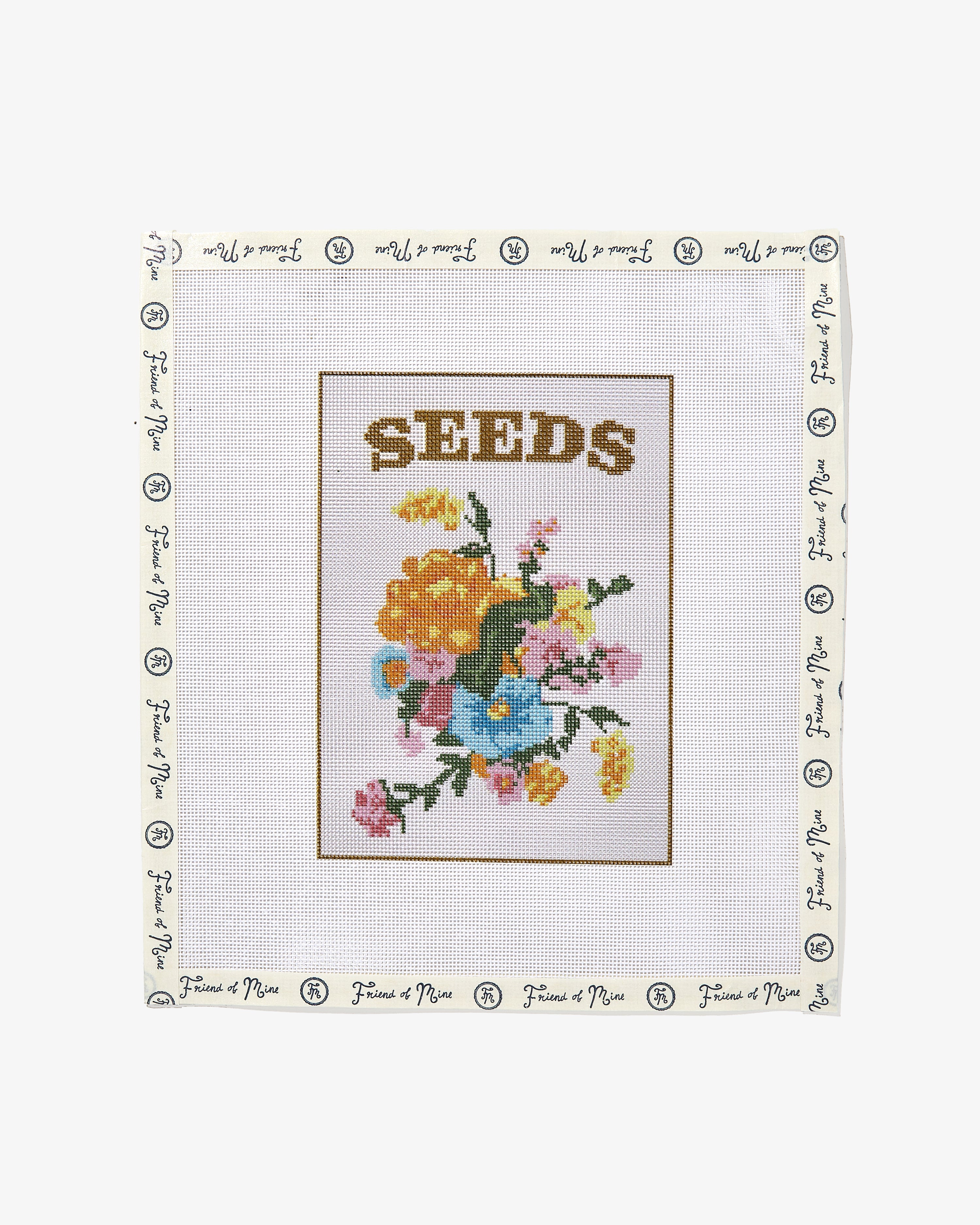 Flower Seed Needlepoint Canvas Packet