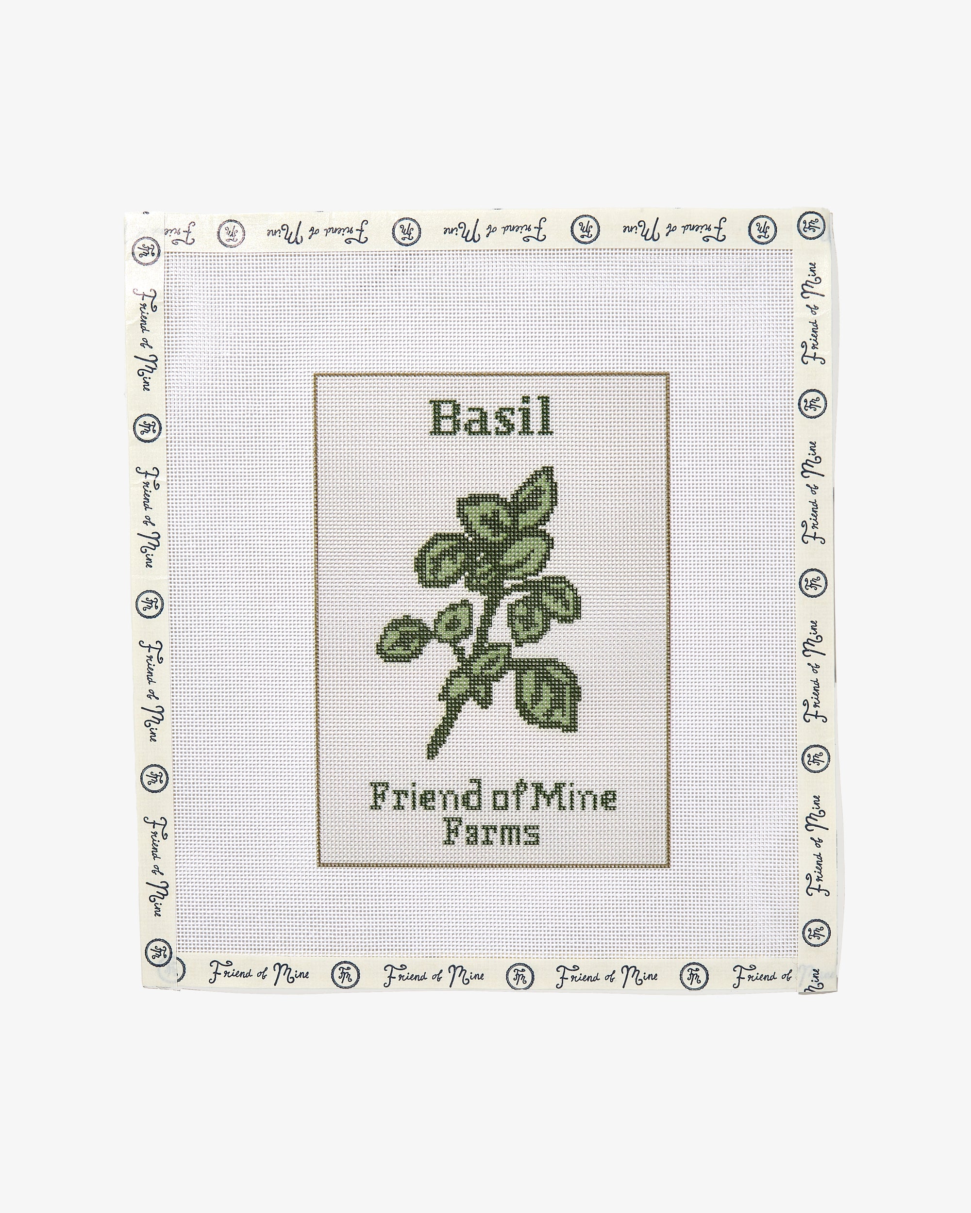 Basil Seed Packet Needlepoint Canvas
