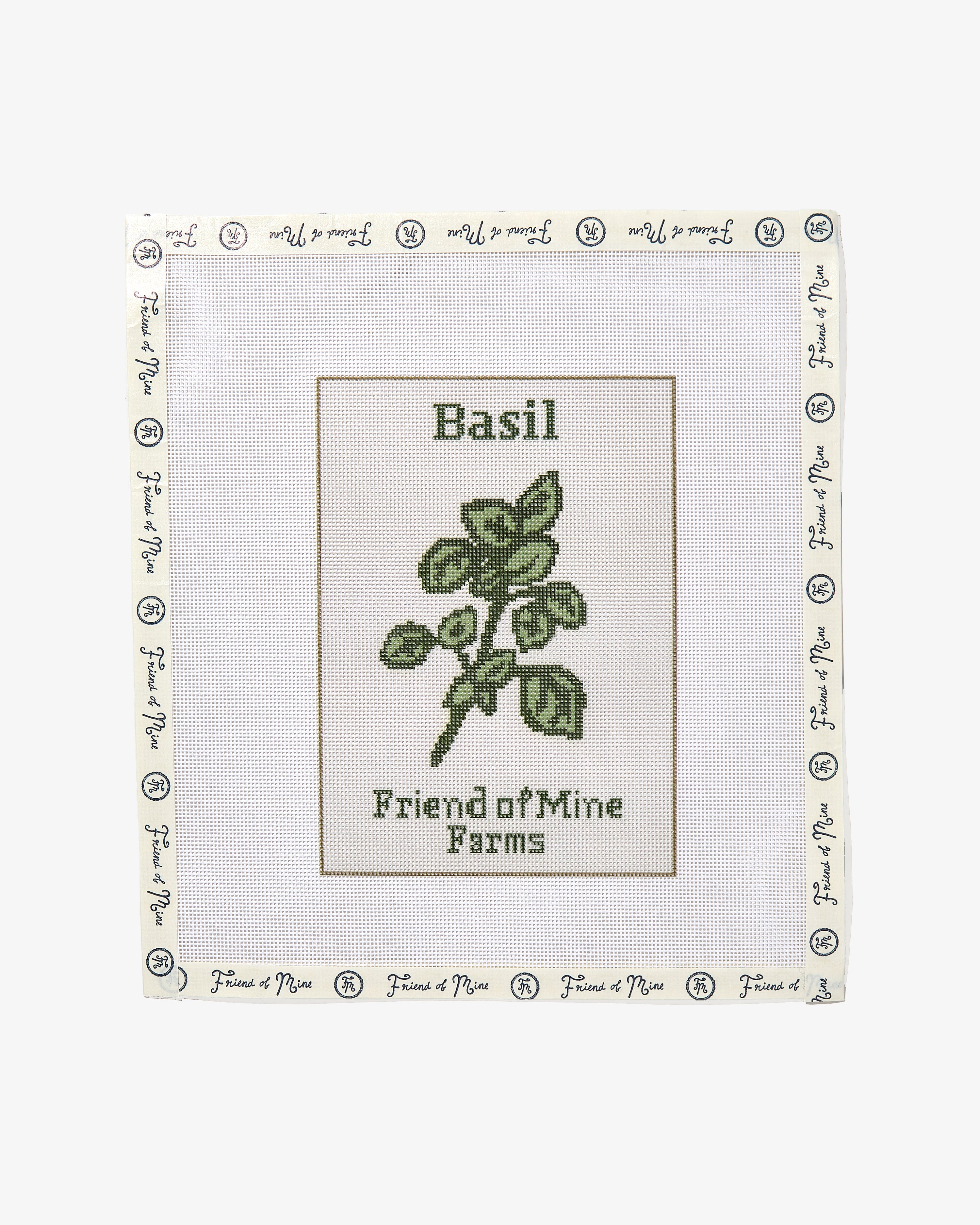 Basil Seed Packet Needlepoint Canvas
