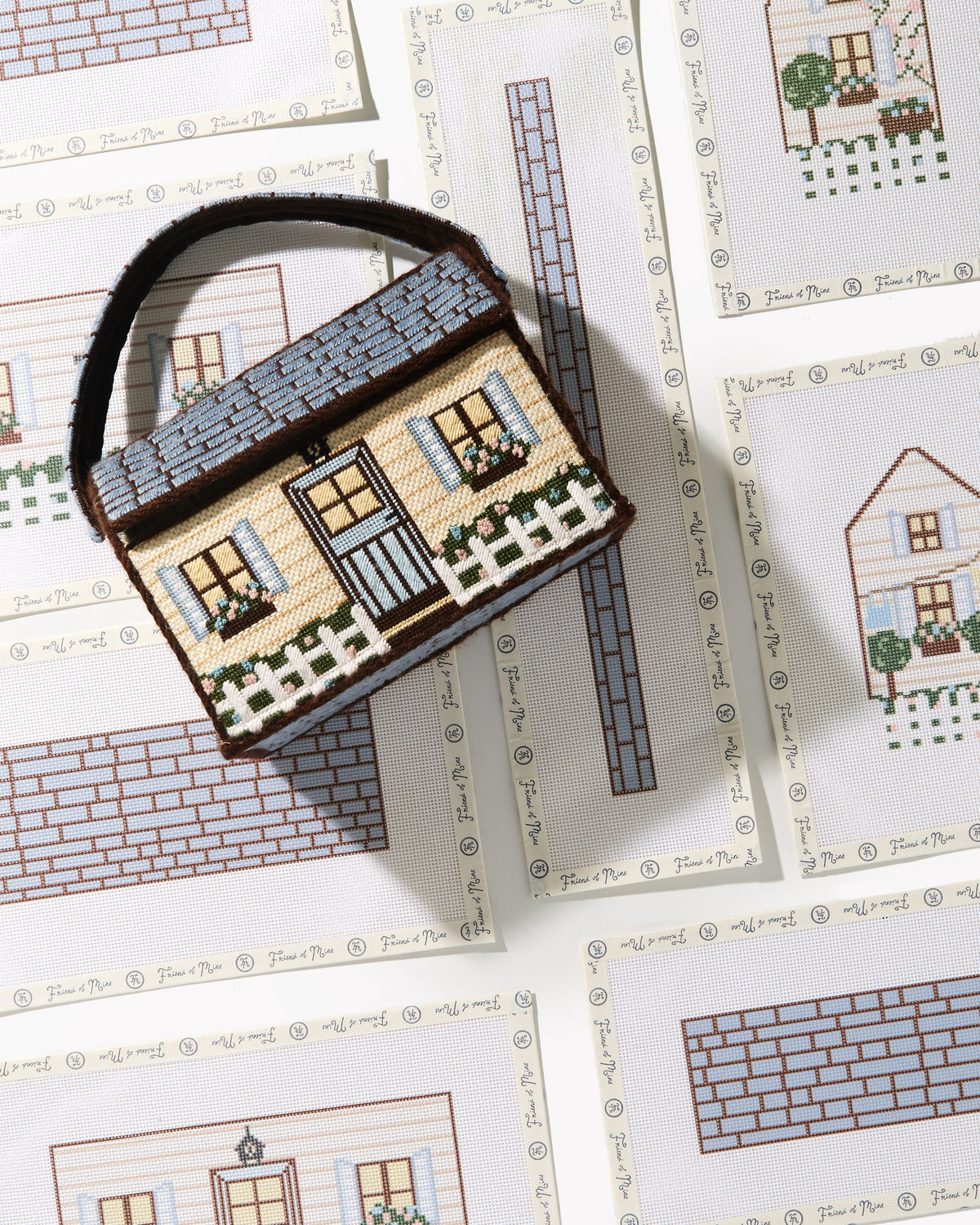 Finished Cottage House Purse with canvases