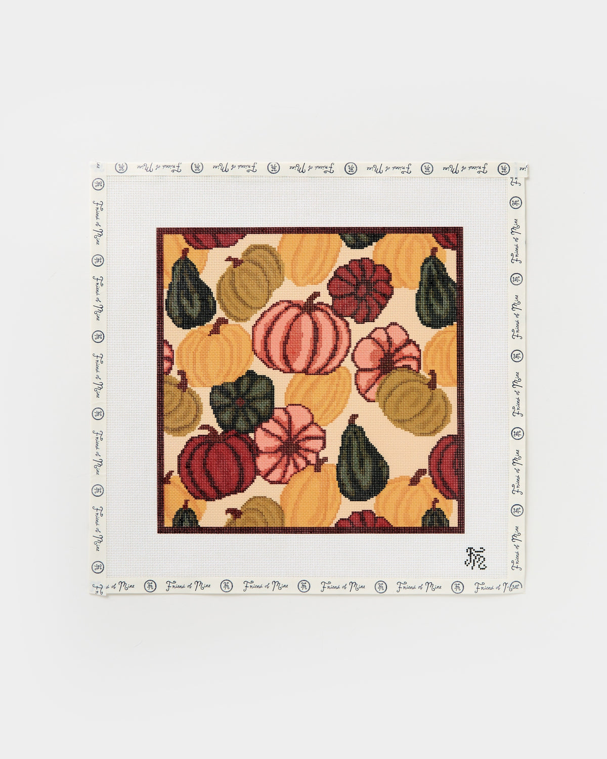 Pumpkin Chic needlepoint canvas